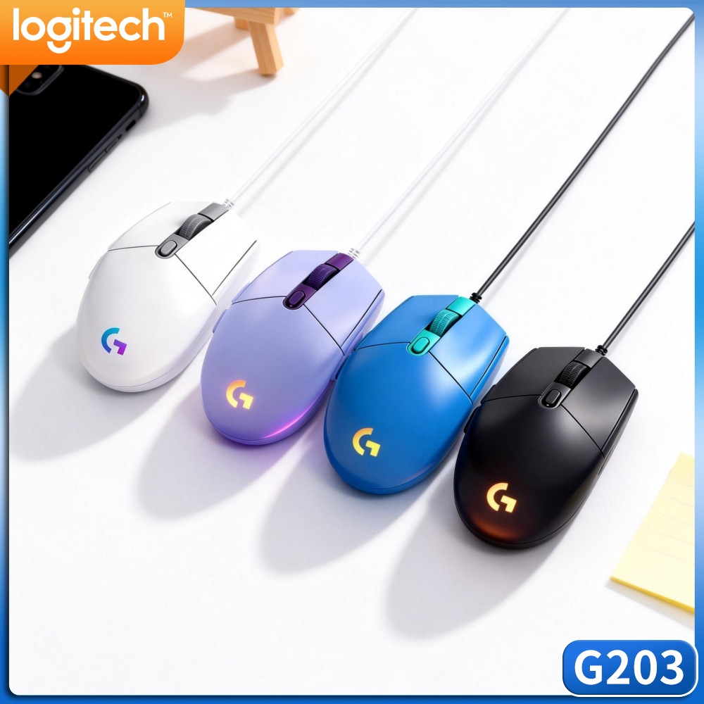 Logitech Mouse G203 - Rato de jogos com fio Logitech