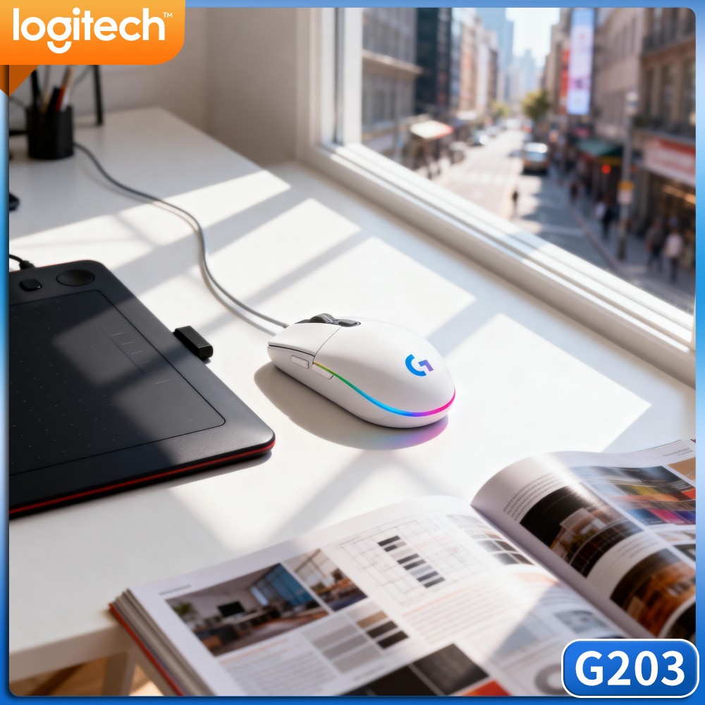 Mouse Gamer Logitech G203 com  - Logitech Mouse G203 avaliação e preço